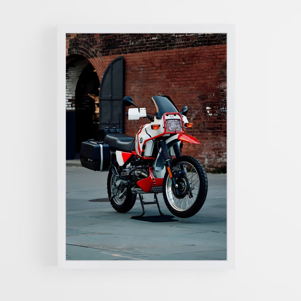 Poster Moto Rouge Énergique – affiche BMW Motorrad (vue 3)